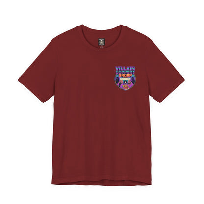 Villain Support Group T-Shirt — Funny Retro Supervillain Meetup Tee