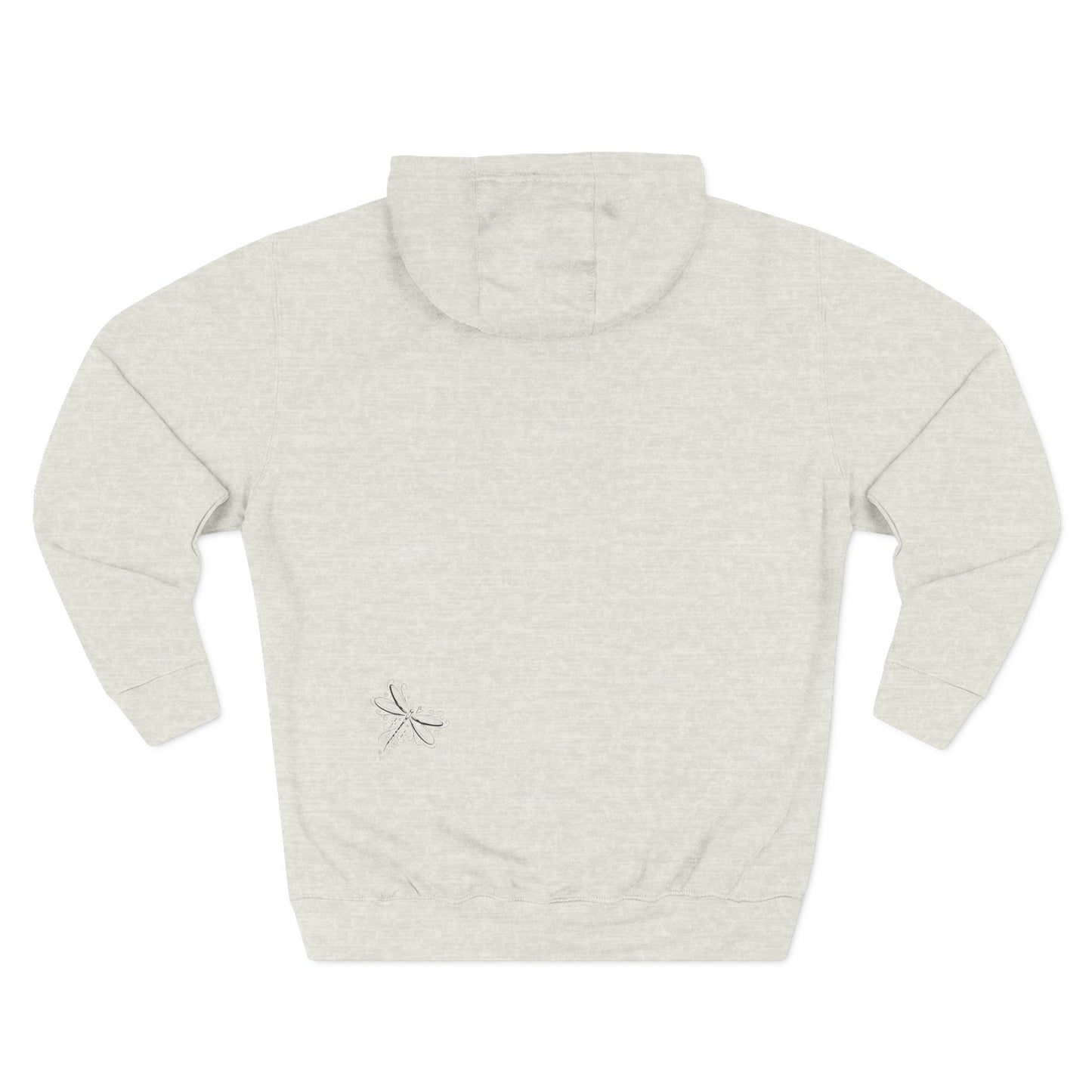 Dragonfly Minimalist Hoodie — Subtle Line Art Fleece Pullover