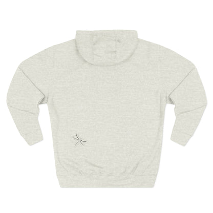 Dragonfly Minimalist Hoodie — Subtle Line Art Fleece Pullover