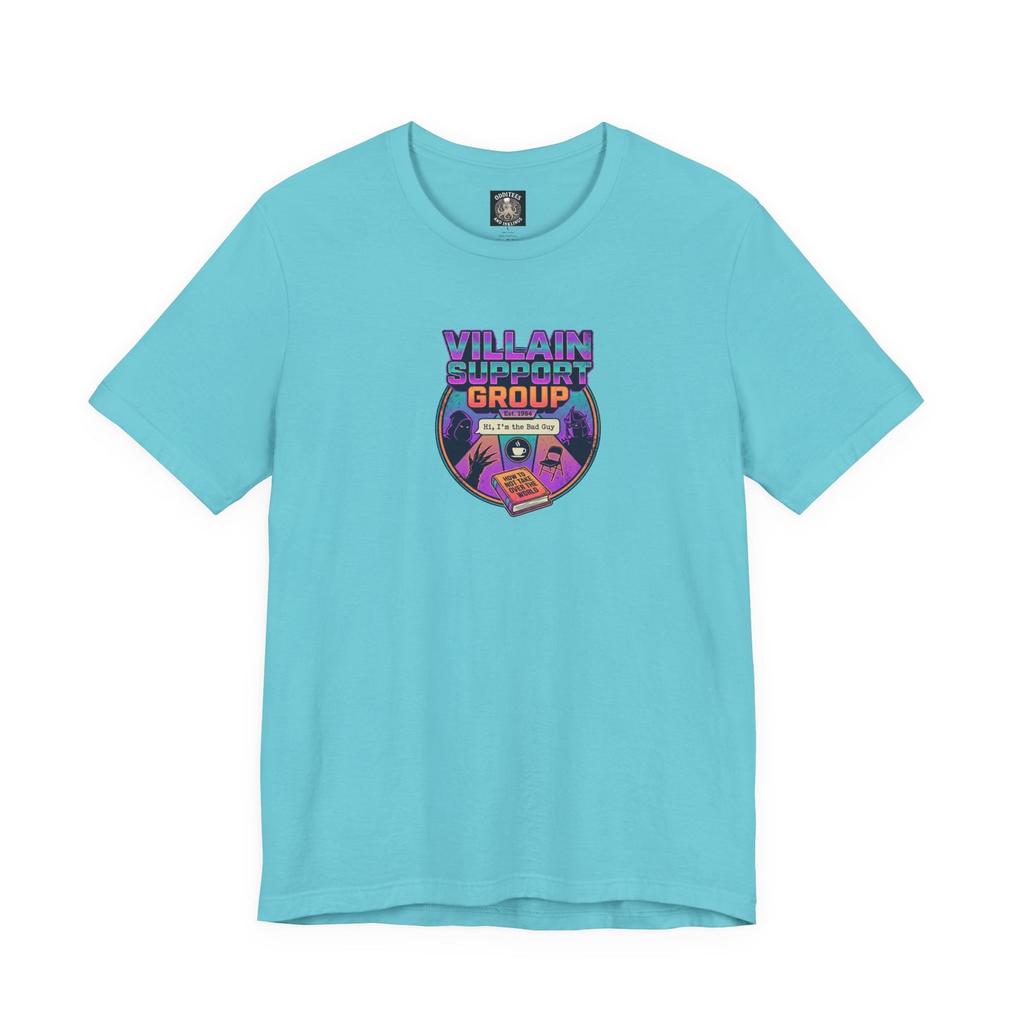 Villain Support Group T-Shirt — Funny Retro Supervillain Club Tee