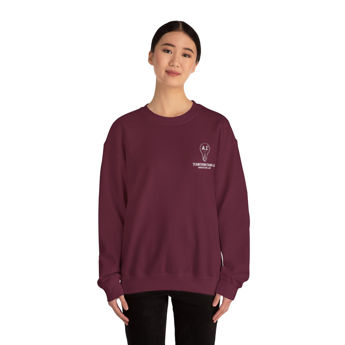 TeamThinkTank.ai Lightbulb Logo Crewneck Sweatshirt - Corp Logo