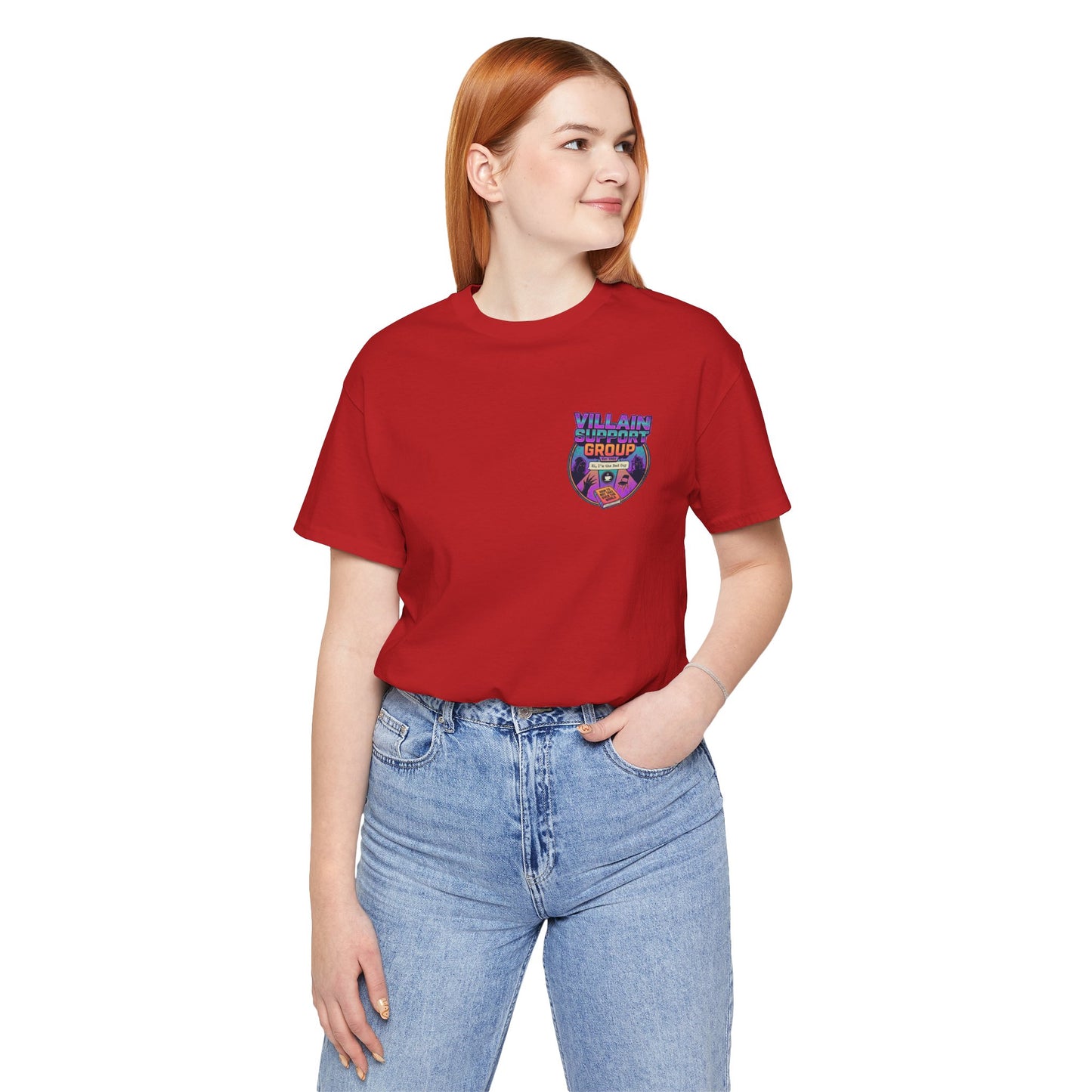 Villain Support Group Tee — Funny Supervillain Graphic T-Shirt