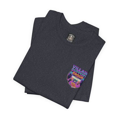 Villain Support Group Tee — Funny Supervillain Graphic T-Shirt