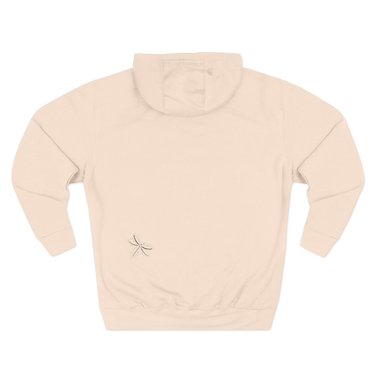 Dragonfly Minimalist Hoodie — Subtle Line Art Fleece Pullover