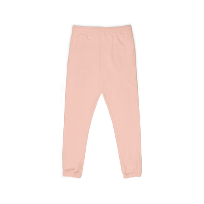 Rose Script Sweatpants — Garment-Dyed Fleece Joggers with Rose & "Love" Script