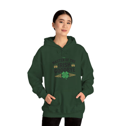Irish Goodbye Hoodie - "Master of the Irish Goodbye" St. Patrick’s Day Sweatshirt  - OddInk Seasonal Designs