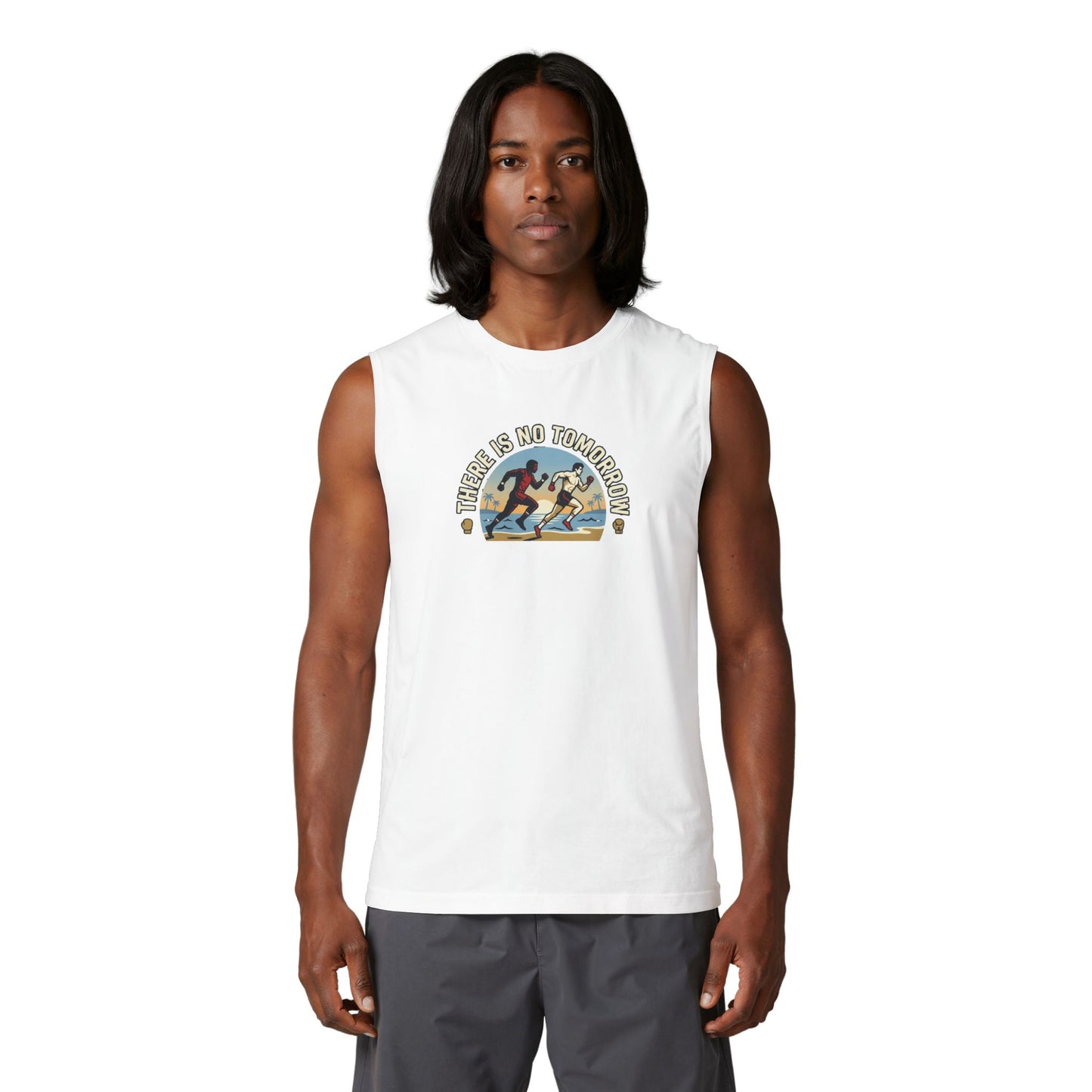 Muscle Tank — 'There Is No Tomorrow' Retro Running Graphic