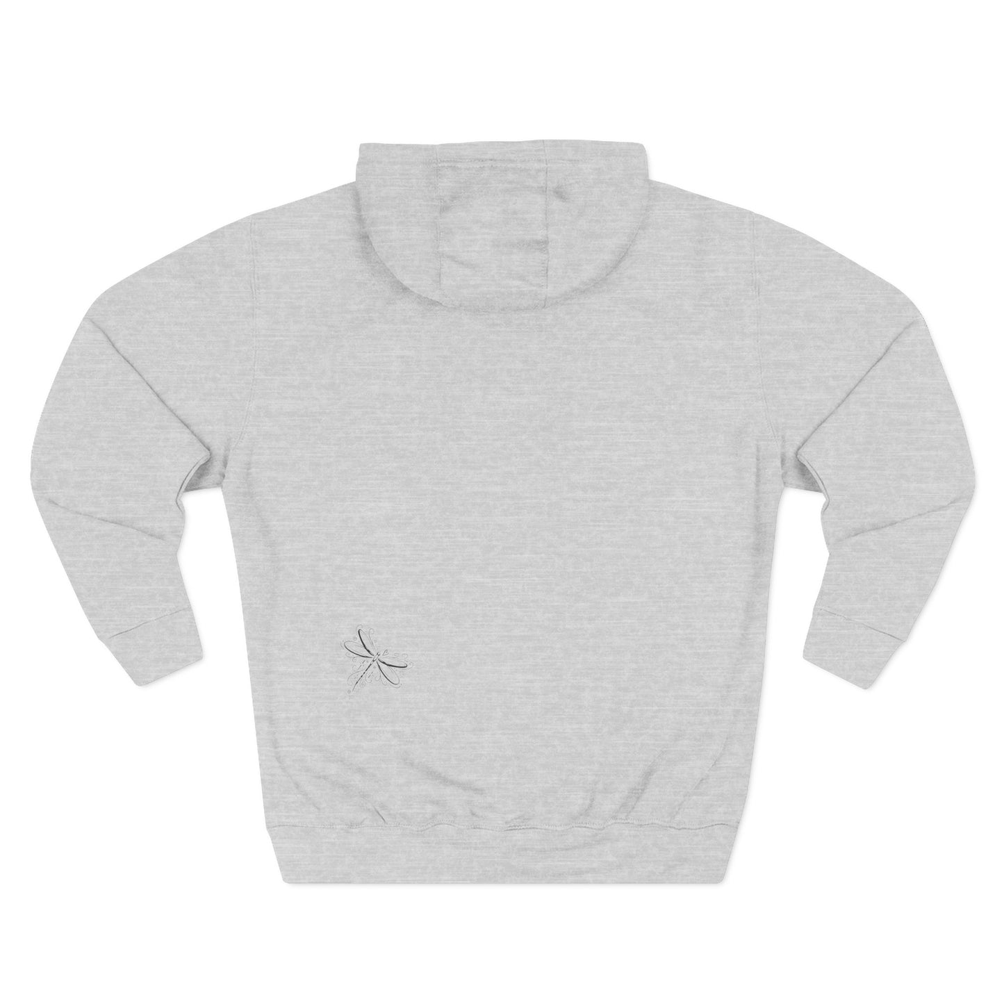 Dragonfly Minimalist Hoodie — Subtle Line Art Fleece Pullover