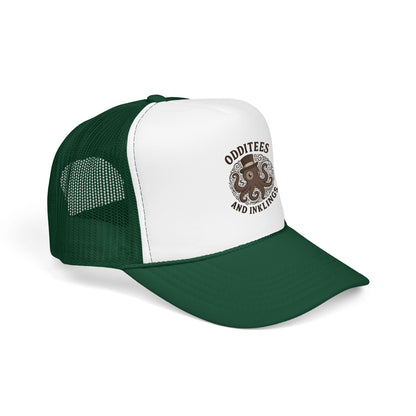 Octopus Logo Trucker Hat — "Odditees and Inklings" Foam Mesh Cap