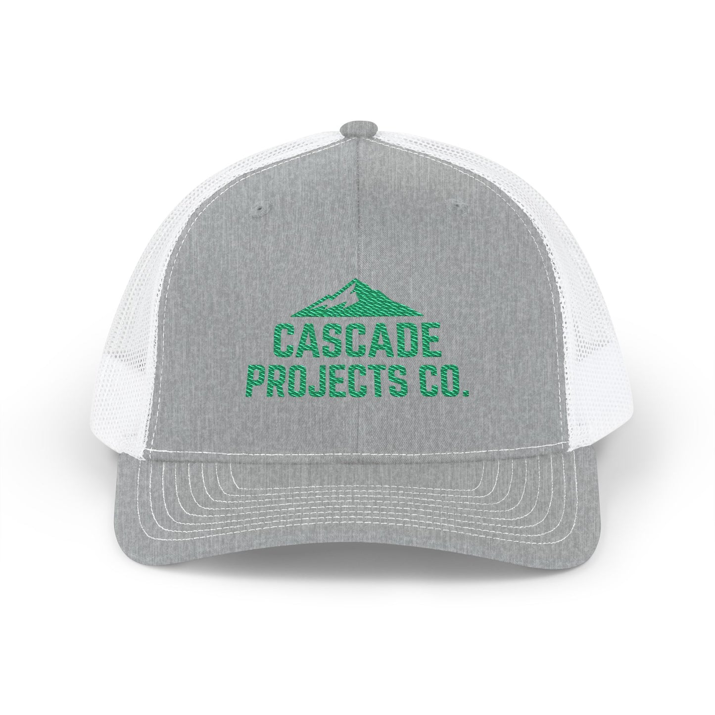 Embroidered Trucker Cap — Cascade Projects Co. Mountain Logo