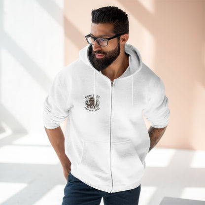 Octopus Logo Zip Hoodie — "Odditees and Inklings" Graphic Zip-Up