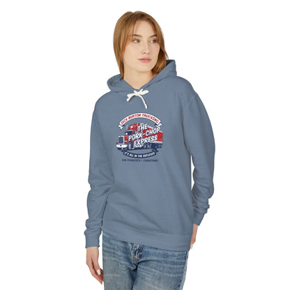 The Pork-Chop Express Hoodie — Retro Trucking Graphic Hooded Sweatshirt