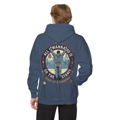 "Go The Distance" Underdog Montage Chmpionship Hoodie — Retro 90's Workout Boxing Sweatshirt