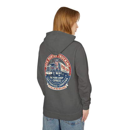 The Pork-Chop Express Hoodie — Retro Trucking Graphic Hooded Sweatshirt