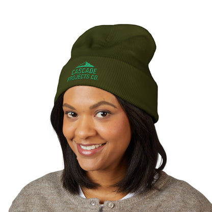 Cascade Projects Co. Embroidered Mountain Cuffed Beanie