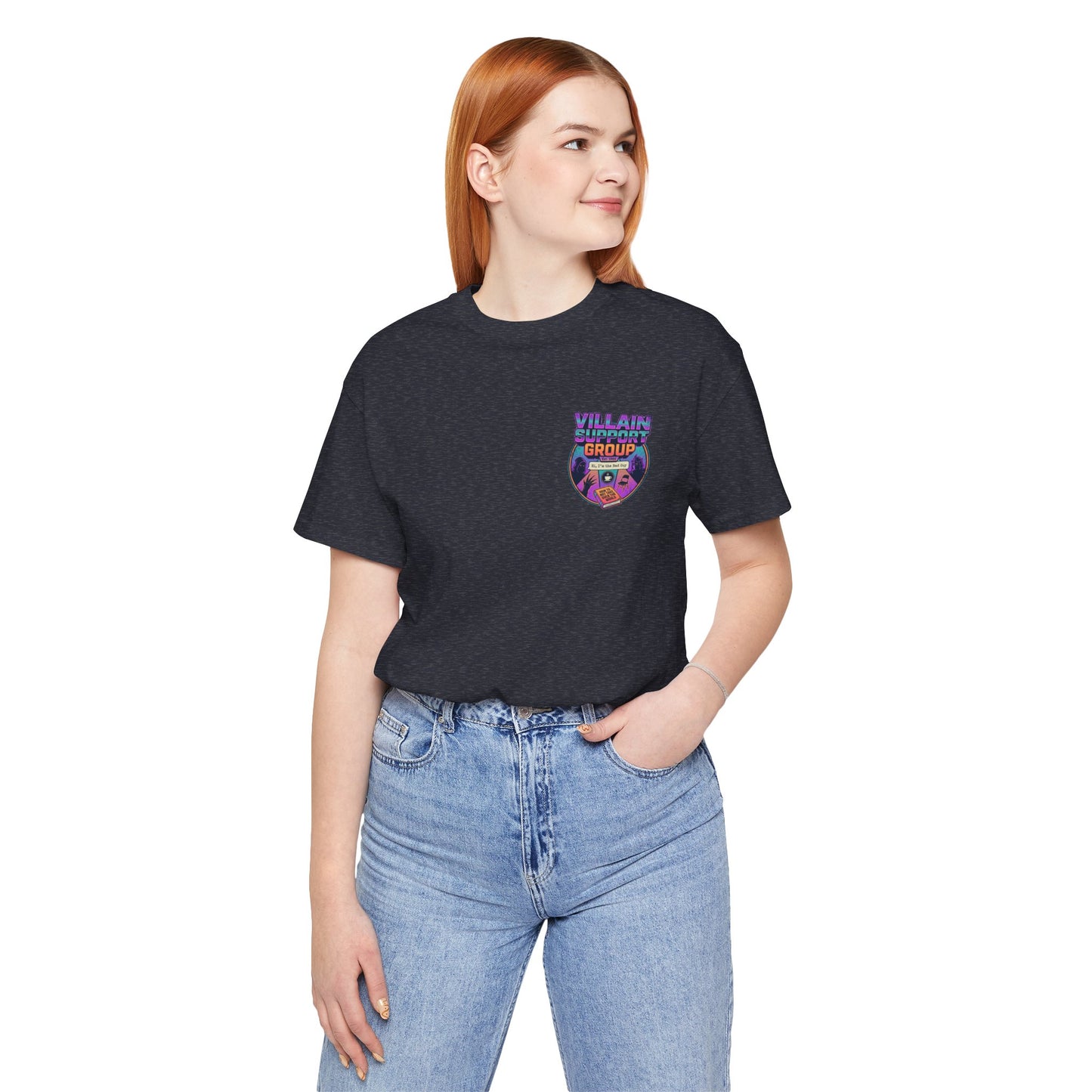 Villain Support Group Tee — Funny Supervillain Graphic T-Shirt