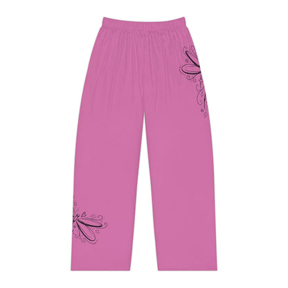 Butterfly Women's Loungewear Pajama Bottoms - Pink Lady
