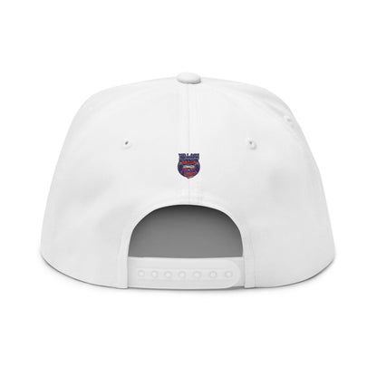 Villain Support Group - Flat Bill Snapback Cap — Embroidered Vintage Badged