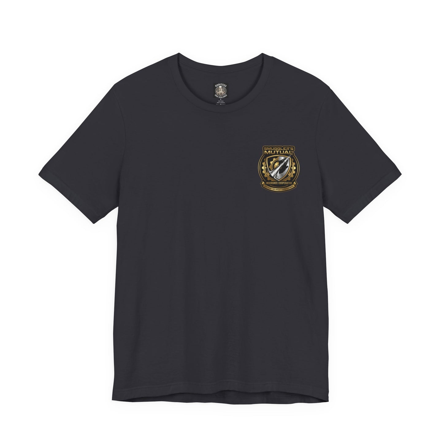 Smuggler's Mutual Insurance Cooperative Graphic Tee — "Coverage for When It Goes Sideways"