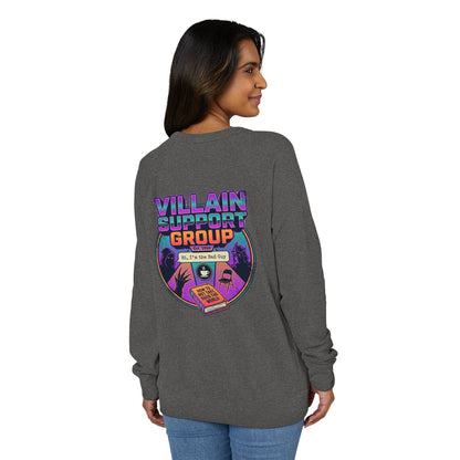 Villain Support Group Crewneck Sweatshirt – Retro Horror Comic Graphic