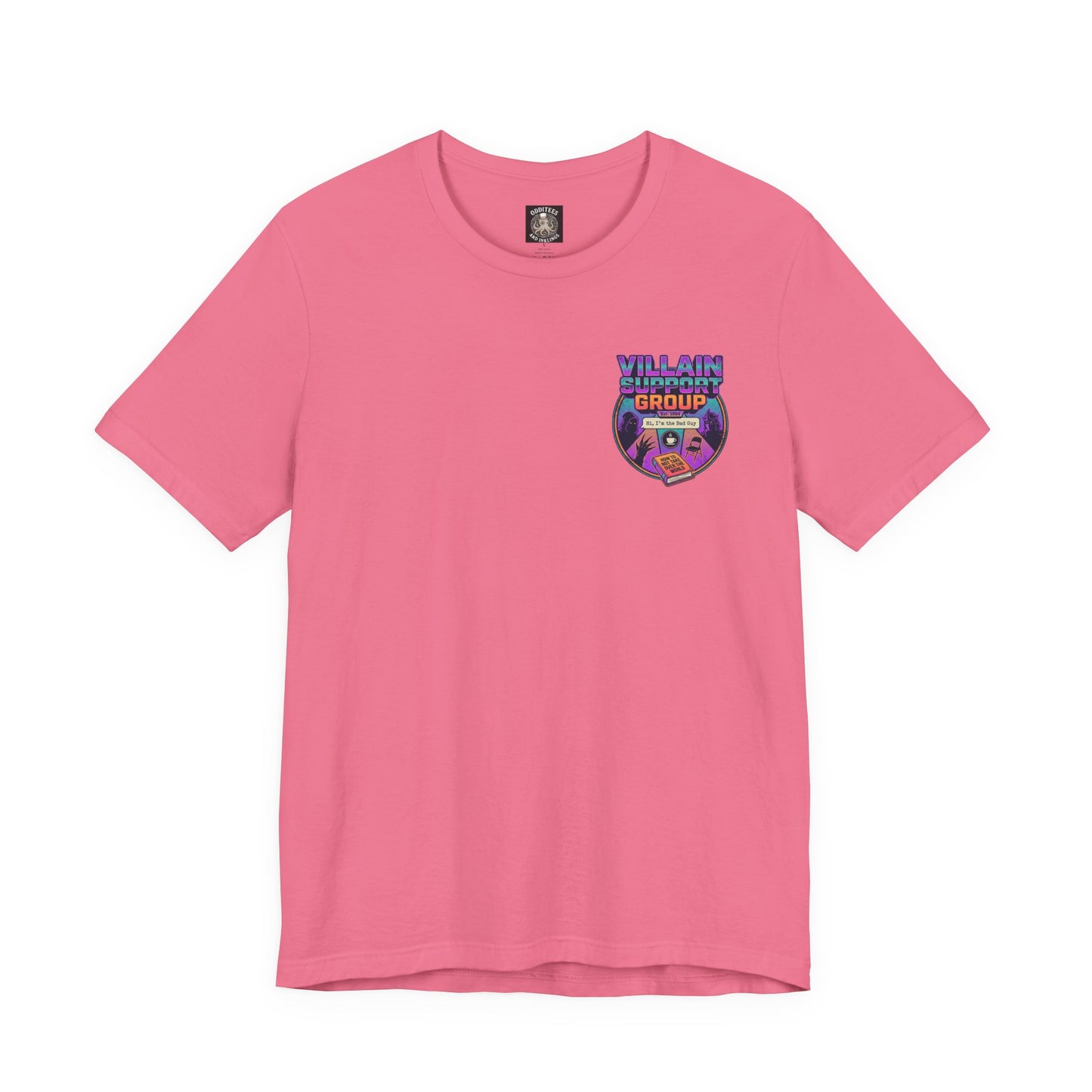 Villain Support Group T-Shirt — Funny Retro Supervillain Meetup Tee