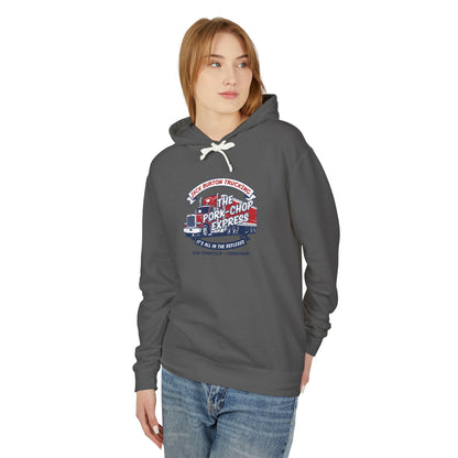 The Pork-Chop Express Hoodie — Retro Trucking Graphic Hooded Sweatshirt