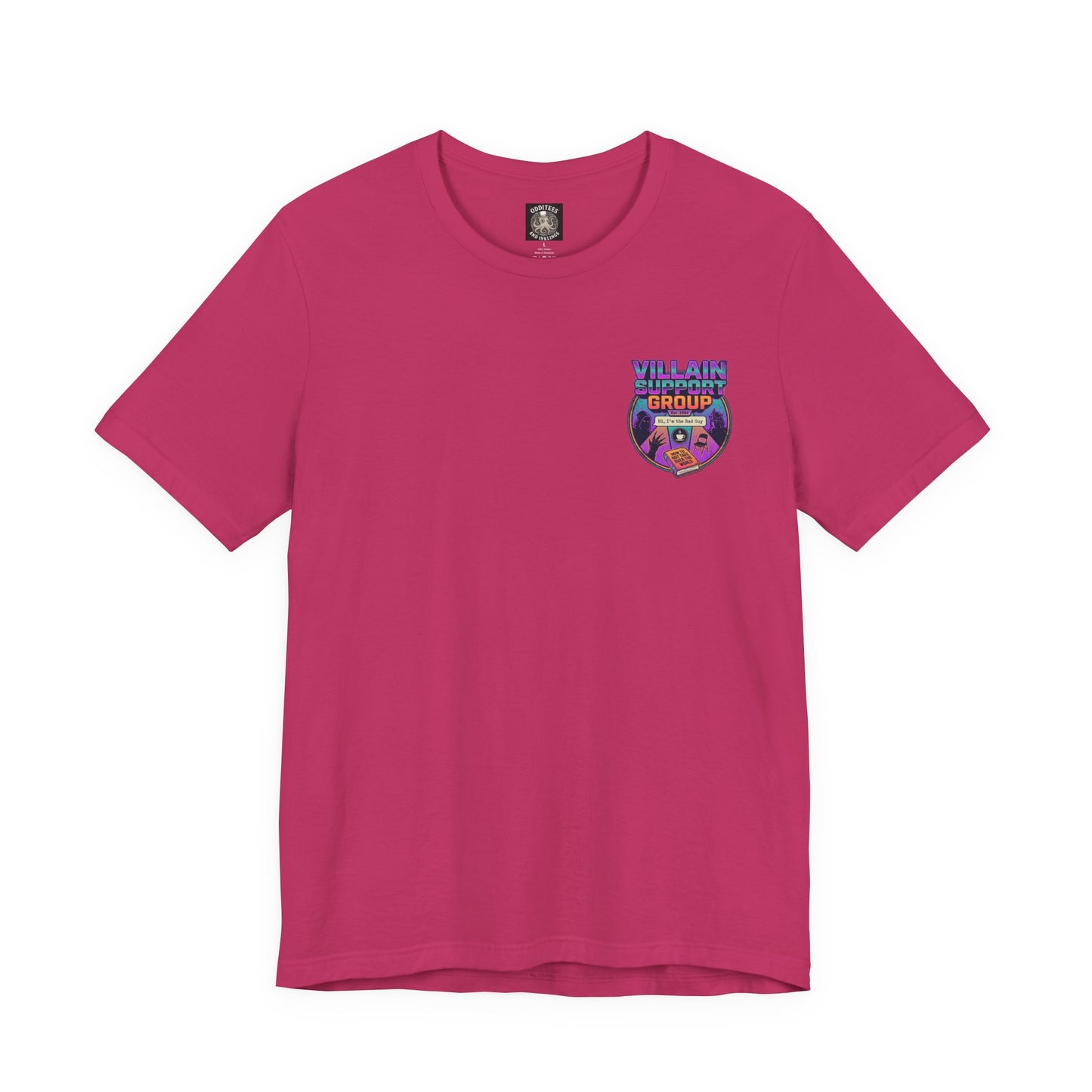 Villain Support Group Tee — Funny Supervillain Graphic T-Shirt