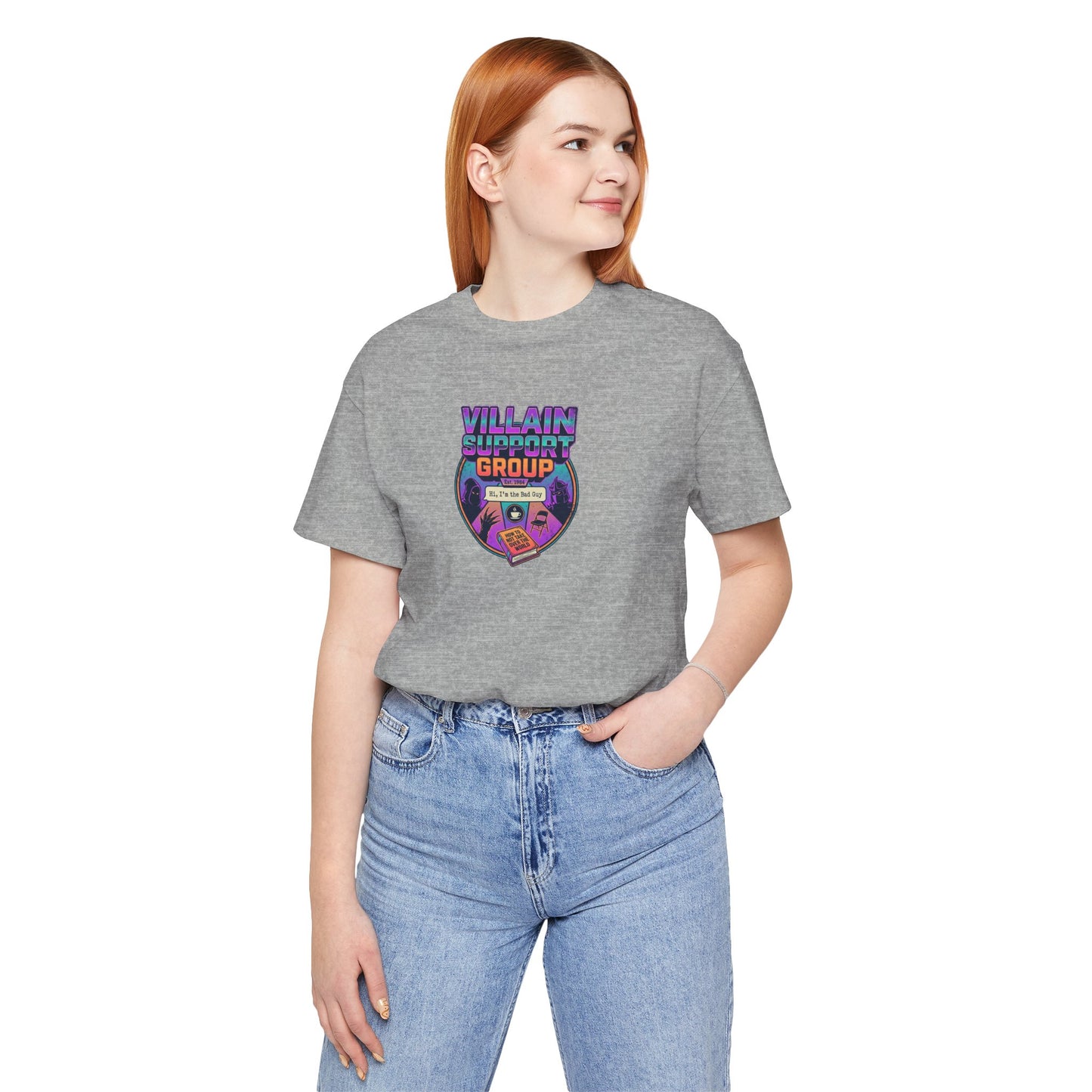 Villain Support Group T-Shirt — Funny Retro Supervillain Club Tee