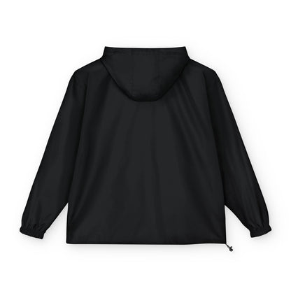 Anorak Jacket - Yellow Packable Hooded Windbreaker with Small Floral Patch